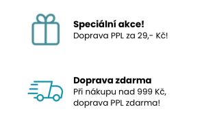 Ještě jednu akci jsme pro vás na dva měsíce připravili! Doprava přes PPL při nákupu již nad 999 Kč ZDARMA 🤩 Sna vás to...